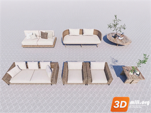 Outdoor Sofa Skp Files